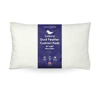 Linens Limited - Cushion Insert 30cm x 50cm, Soft and Plump Natural Duck Feather Sofa Cushion Pad, Elegant and Versatile, Easy to Clean, Small Square Cushion Inner, Perfectly Fits Covers (4 Pack)