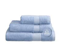 Linens Limited - Large Towels, Bath Sheets for the Bath or Shower, Turkish Cotton, Soft and Luxurious, Super Absorbent, Machine Washable (Light Blue)