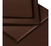 Linens Limited Polycotton Non Iron Percale 180 Thread Count Duvet Cover Set, Chocolate, King