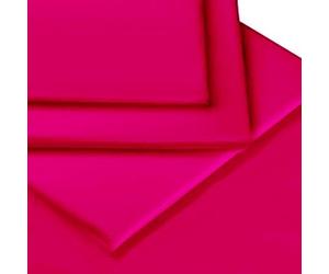 Linens Limited Polycotton Non Iron Percale 180 Thread Count Flat Sheet, Hot Pink, Single
