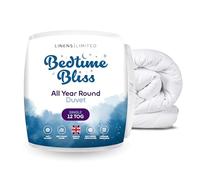 Linens Limited - Single Duvet 12 Tog, Made in the UK, Bedtime Bliss, All Year Round Quilt, Soft and Comfy, Hollowfibre, Machine Washable (White)