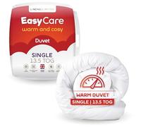 Linens Limited Single Duvet 13.5 Tog, Made in the UK, Easy Care, Warm and Cosy Quilt for Winter, Soft and Comfy, Polypropylene Hollowfibre, Machine Washable (White)