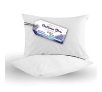 Linens Limited - Soft Pillows 2 Pack, Made in the UK, Bedtime Bliss, Soft and Firm with Orthopedic Support, Non-Allergenic Hollowfibre, Machine Washable (White)