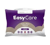 Linens Limited - Soft Pillows 2 Pack, Made in the UK, Easy Care, Soft and Firm with Orthopedic Support, Hypoallergenic Polypropylene Hollowfibre, Machine Washable (White)
