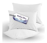 Linens Limited - Soft Pillows 4 Pack, Made in the UK, Bedtime Bliss, Soft and Firm with Orthopedic Support, Non-Allergenic Hollowfibre, Machine Washable (White)
