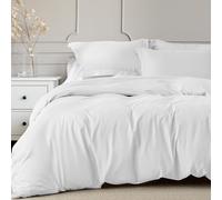 Linens World 200 Thread Count 100% Egyptian Cotton Duvet Quilt Cover Bedding Sets with Pillow cases (White, Double)