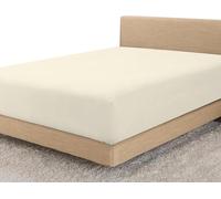 Linens World Egyptian Cotton 4FT Fitted Sheets Breathable, Anti Wrinkle 30cm Deep Pocket 200 Thread Count Cream Bedding & Linen 122 X 190 CM Small Double Fitted Sheet 3/4 Bed Sheets Fitted