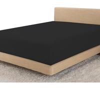 Linens World Egyptian Cotton Fitted Sheets Breathable, Anti Wrinkle 30cm Deep Pocket 200 Thread Count Bed Sheets Double Bedding & Linen- Black Bedding Double 137 X 190 CM Double Fitted Sheet