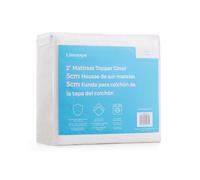 Linenspa 2 Inch Memory Foam Mattress Topper Cover-Keeps Topper Clean and Safe-Machine Washable-Non Slip-Breathable