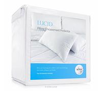 Linenspa 4 Inch Mattress Topper Cover California King - Cover Only - Machine Washable - Breathable - Non Slip - Cover for Mattress Topper with Zipper,White
