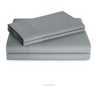 Linenspa 600 Thread Count Ultra Soft, Deep Pocket Cotton Blend Sheet Set - 3 pcs, Queen - Stone