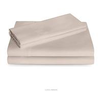 Linenspa 600 Thread Count Ultra Soft, Deep Pocket Cotton Blend Sheet Set - Twin - Sand
