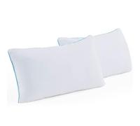 Linenspa Pillow Queen Shredded Memory Foam Bed Pillows - Side Sleeper Pillow and Back Sleeper White, Size Set of 2