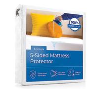 Linenspa Waterproof 5-Sided Premium Mattress Protector - Breathable and Hypoallergenic - Fitted Sheet Style Machine Washable Protector - Twin