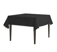 LinenTablecloth 54-Inch Square Polyester Tablecloth Black
