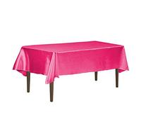 LinenTablecloth 60 x 102-Inch Rectangular Satin Tablecloth Fuchsia