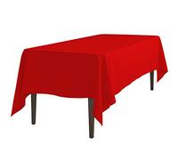 LinenTablecloth 60 x 126-Inch Rectangular Polyester Tablecloth Red