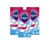 Linenvale Bodyform Dailies Fresh Extra Long Liners Pack of 3x24 (72 Liners)