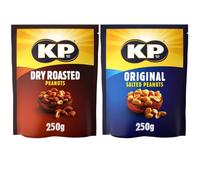 Linenvale KP Salted & Roasted Dry Peanuts Bags Pack of 2, 250g