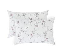 LINENWALAS 100% Cotton Percale King Size Pillow Case Set of 2, Crisp and Cooling 200 TC, Premium Cotton Printed Bed Pillow Covers (20X36 inch, Vineyard)
