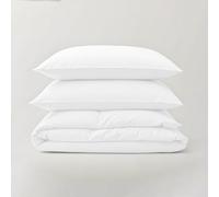 LINENWALAS 100% Egyptian Cotton King Size Duvet Cover Set 226x220 cm, 1200 Thread Count Premium Cotton Zipper Closure and Corner Ties, Soft Premium Bedding Set (King, White)