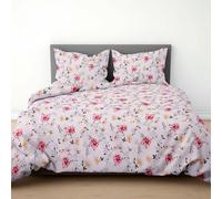 LINENWALAS 100% Percale Cotton 3 Piece King Size Duvet Cover Set, Soft, Crisp and Cooling Luxury Quilt Cover Set with Zipper Closure Bedding Set (Reverie Bloom, King)