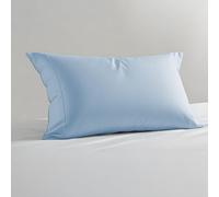 LINENWALAS 100% Supima Cotton Pillow Cases 2 Pack, 1200 Thread Count, Soft & Breathable, Luxury Cotton Light Grey Pillowcases with Envelope Closure (50x75 cm, Baby Blue)
