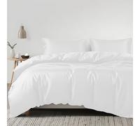 LINENWALAS Emperor Duvet Cover Set, 100% Austrian Tencel Lyocell Duvet Cover Set with Zipper Closure and Corner Ties, Silk Soft Cooling Breathable Bedding Set (Emperor, White)