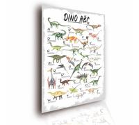 Lineo® Dinosaur ABC Learning Poster for Children; Dino Poster XXL Children's Room Decoration & Learning Alphabet Animal Poster Wall Picture Decoration Art Print for Children 42 x 62 cm (Dino ABC