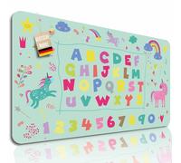 Lineo® Kids Desk Mat - Water-Resistant Desk Pad for Children, Educational Writing Surface, Non-Slip Craft Mat, Drawing and Study Desk Protector (Unicorn & Princess 70x40 cm)