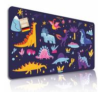 Lineo® Kids Desk Mat - Water-Resistant Desk Pad for Children, Educational Writing Surface, Non-Slip Craft Mat, Drawing and Study Desk Protector (Carton Dino 80x40 cm)