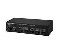 LINEPAUDIO 2 in 4 Out Speaker Selector Switch Box Non-Powered Volume Control Splitter Zone Amplifier with Banana Jack 6 5mm Earphone Supports 300W per Channel Easy Up Sound System