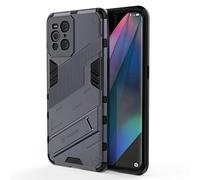 Liner Case for OPPO Find X3 Pro, Ultra-thin Protective Silicone TPU Shockproof Hybrid Hard PC Back Phone Cover for OPPO Find X3 Pro, with Foldable Hidden Form Bracket - Gray