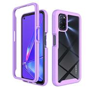 Liner Clear Case for OPPO A52 / OPPO A72 / OPPO A92, Military Grade Full Body Rugged Armor Case Cover, Heavy Duty Dropproof Shockproof Case for OPPO A52 / OPPO A72 / OPPO A92 - Light purple