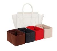 LinerLink Bag Organizer for Celine Luggage Nano (20L x 20H x 10D cm)(Brown, Style C)