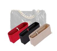 LinerLink Bag Organizer for Chanel 19 Flap Bag (Bag Size: 26L x 16H x 9D cm)|Handmade Bag Organizer|Custom Bag Insert|2mm Felt Bag Liner|Women Handbag Bag Shaper (Pink, Style A: Exposure)