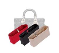LinerLink Bag Organizer for Dior Small Lady D-Joy Bag(22L x 12H x 6D cm)|Handmade Custom Bag Insert|2mm Felt Bag Liner|Women Handbag Shaper (Pink, Style A: Exposure)