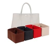 LinerLink Bag Organizer for Hermes Garden Party 30 (30L x 21H x 13D cm)|Handmade Custom Bag Insert|2mm Felt Bag Liner|Women Handbag Shaper (Beige, Style C)