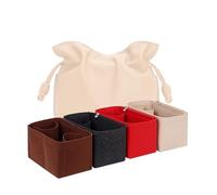 LinerLink Bag Organizer for Loewe Large Flamenco Clutch (38L x 29H x 14D cm)(Beige, Style C)