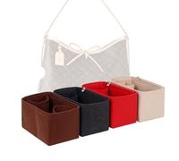 LinerLink Bag Organizer for LV Carryall PM Bag (29L x 24H x 12D cm)|Handmade Custom Bag Insert|2mm Felt Bag Liner|Women Handbag Shaper (Brown, Style C)