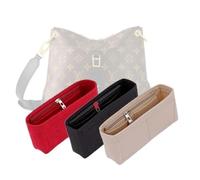LinerLink Bag Organizer for LV Odeon PM Bag (28L x 25H x 9D cm)|Handmade Custom Bag Insert|2mm Felt Bag Liner|Women Handbag Shaper (Pink, Style B: Side Zipper)