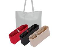 LinerLink Bag Organizer for YSL Shopping N/S Tote Bag(32,5L x 35H x 10,5D cm) (Pink, Style B: Side Zipper)