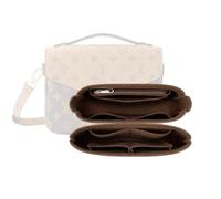 LinerLink Bag Organizer, Set of 2, 2mm Felt, Brown, for LV Pochette Metis Bag (25L x 19H x 7D cm)