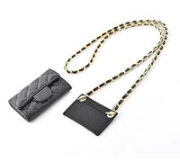 LinerLink Conversion Kit (Insert+Chain) for Chanel Card Holder Wallet On Chain (Gold, 120cm)