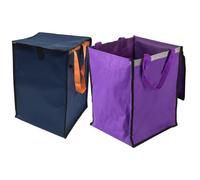 Liners for Shopping Cart with Cover, 2 Oxford Cloth Waterproof Bags for Utility Carts,35L(No Include Cart)