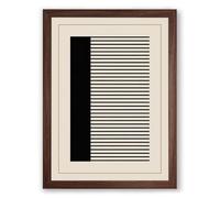Lines and Form Minimalist Framed Wall Art Print A1 (84.1×59.4cm) Walnut, Wall Decor for Living Room, Bedroom, Office & Home, Ready to Hang, Art Gift