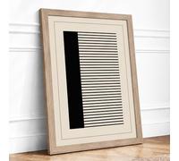 Lines and Form Minimalist Framed Wall Art Print A2 (59.4×42cm) Oak, Wall Decor for Living Room, Bedroom, Office & Home, Ready to Hang, Art Gift