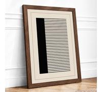 Lines and Form Minimalist Framed Wall Art Print A2 (59.4×42cm) Walnut, Wall Decor for Living Room, Bedroom, Office & Home, Ready to Hang, Art Gift