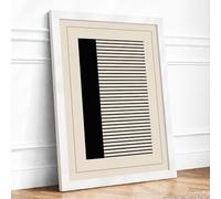 Lines and Form Minimalist Framed Wall Art Print A2 (59.4×42cm) White, Wall Decor for Living Room, Bedroom, Office & Home, Ready to Hang, Art Gift