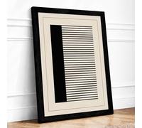 Lines and Form Minimalist Framed Wall Art Print A3 (42×29.7cm) Black, Wall Decor for Living Room, Bedroom, Office & Home, Ready to Hang, Art Gift